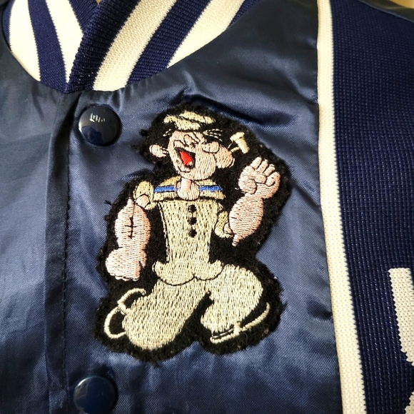 Vintage U.S. Navy Satin Bomber Jacket "Coolest Jacket" Navy Aviator Bomber sz Sm - Picture 6 of 16